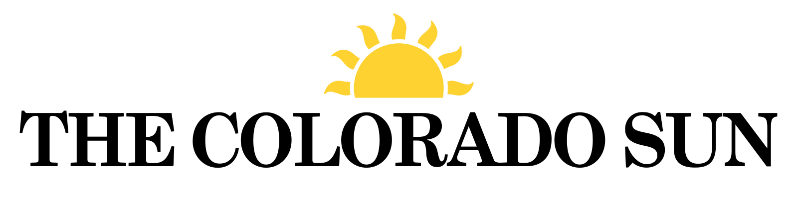 The Colorado Sun logo with a yellow sun above the words "THE COLORADO SUN" in bold black letters on a white background.